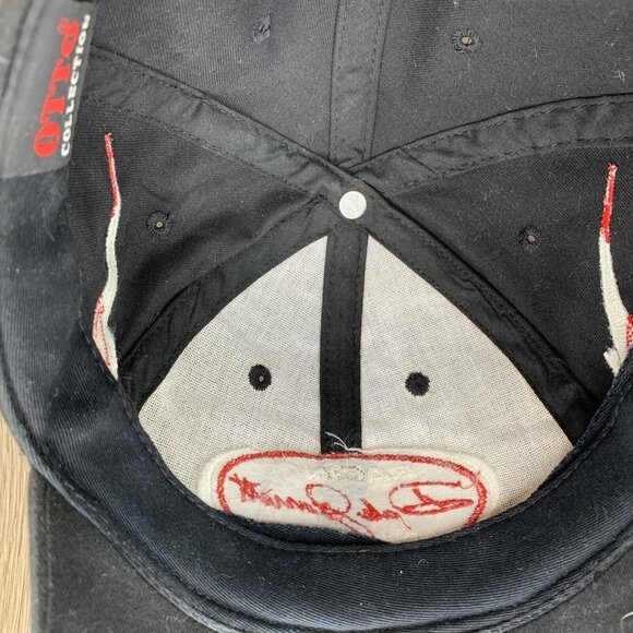 Dale Jarrett Racing Cap Hat Otto Collection Adjustable Black Patriotic Flames - Picture 10 of 11